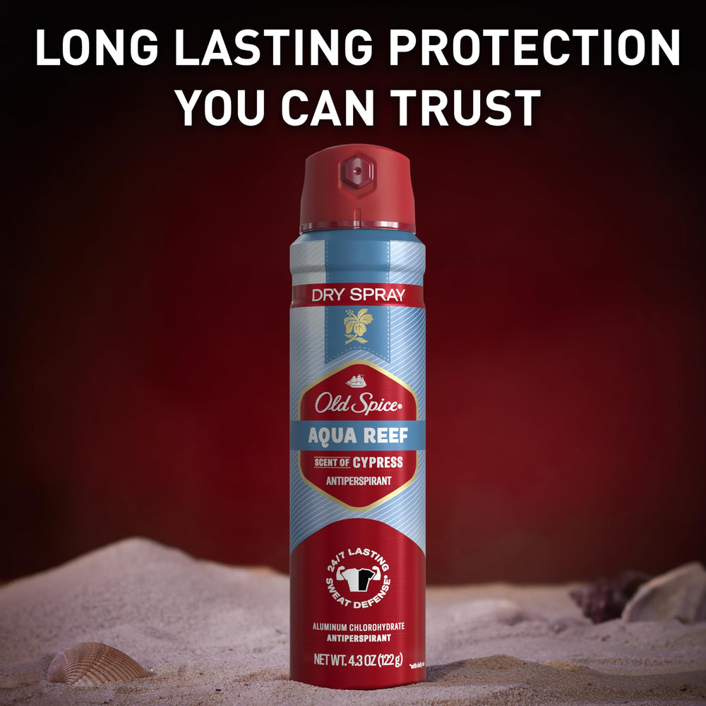 Old Spice 72h protection graphic communicates extended sweat defense for active days.
