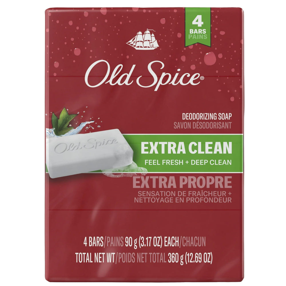 Old Spice bar soap – rich lather for thorough cleansing.