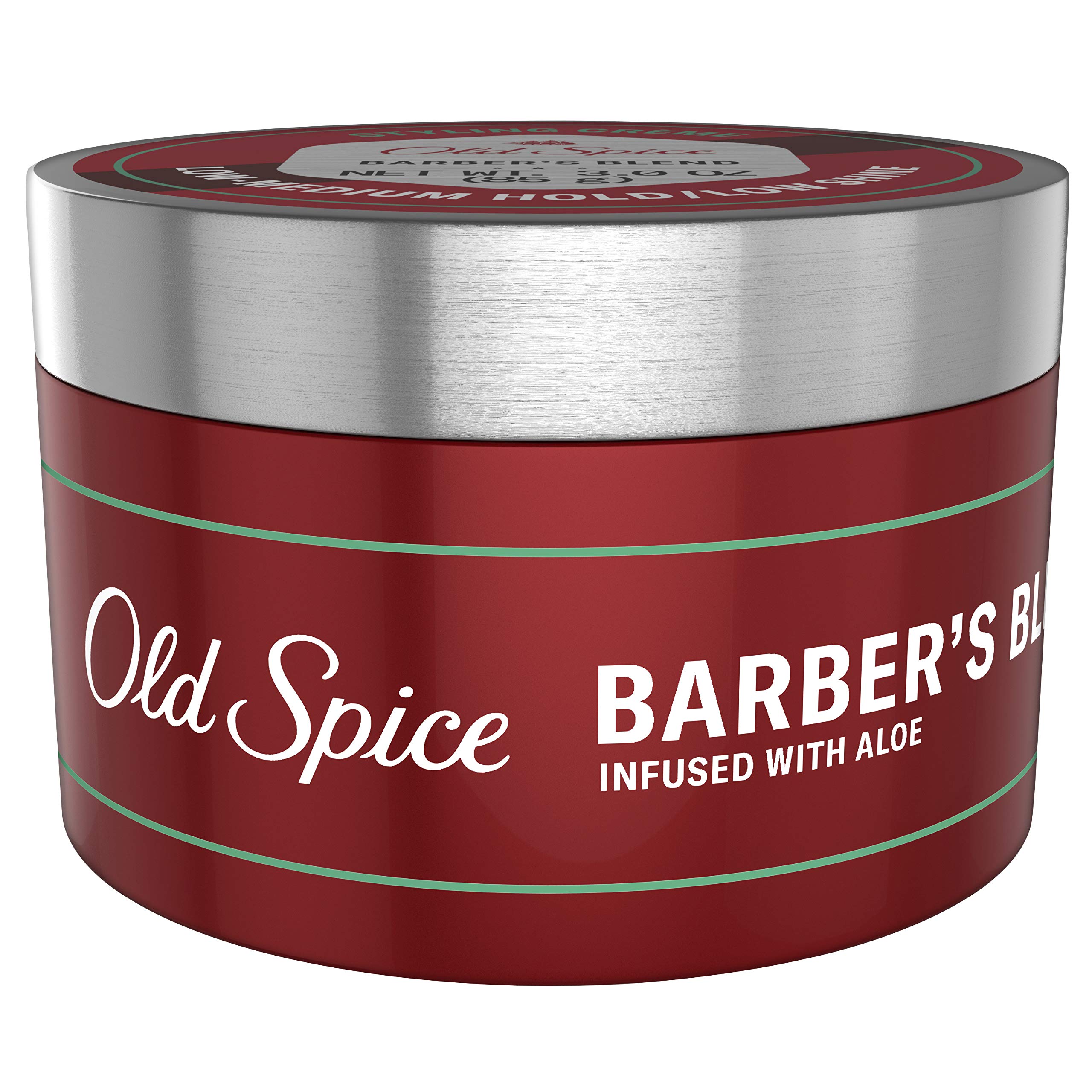 Finished look with subtle shine from Old Spice Barber's Blend