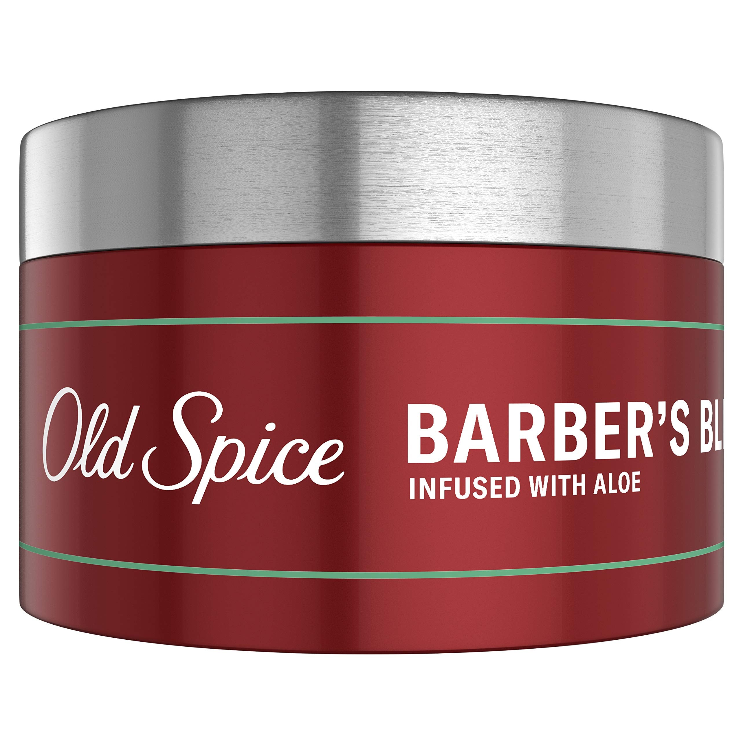 Applying Old Spice Barber's Blend to hair for natural hold