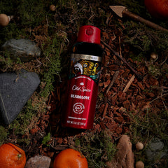 Old Spice Bearglove bottle side view showing design