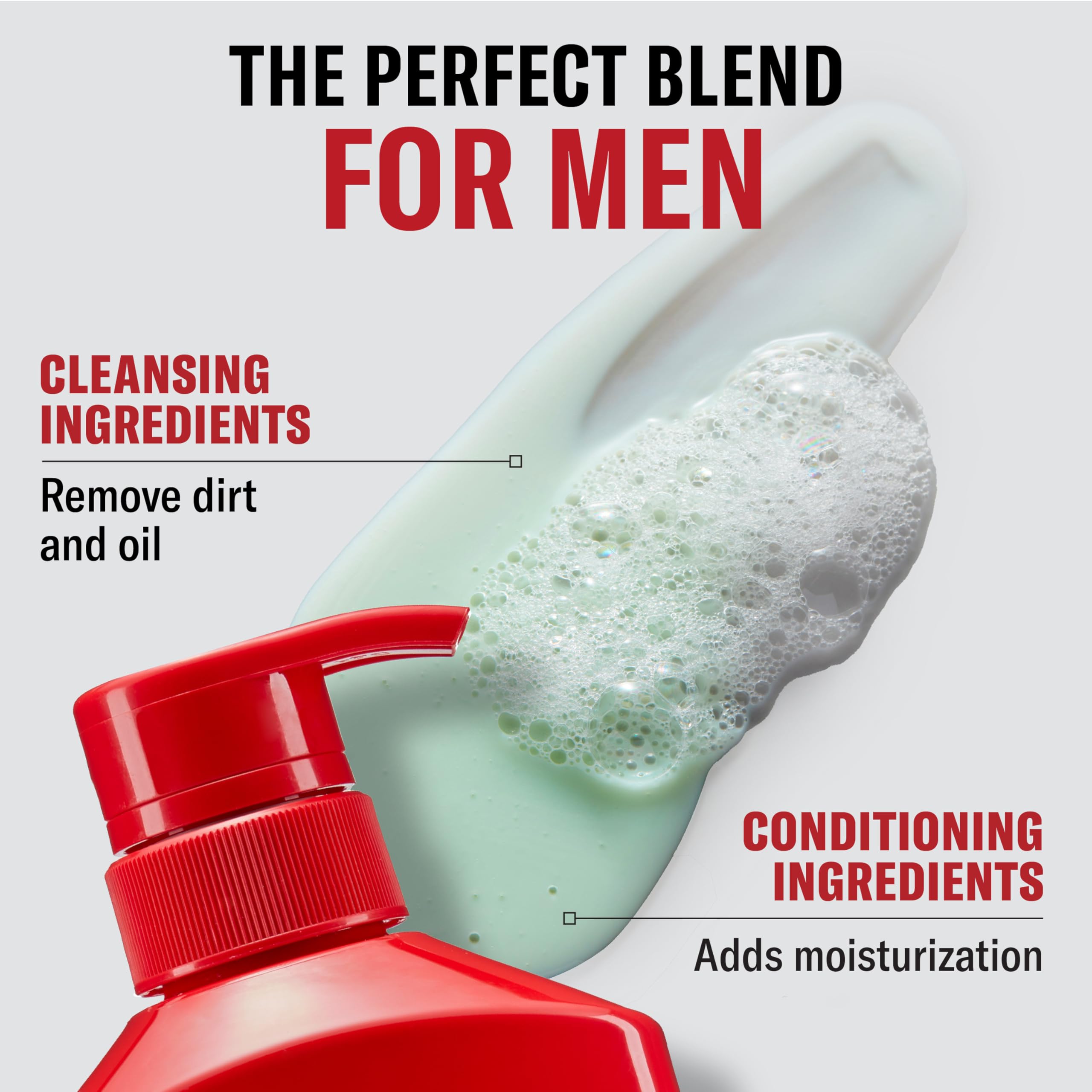 Bearglove foam lather close-up shows rich cleansing and conditioning feel.