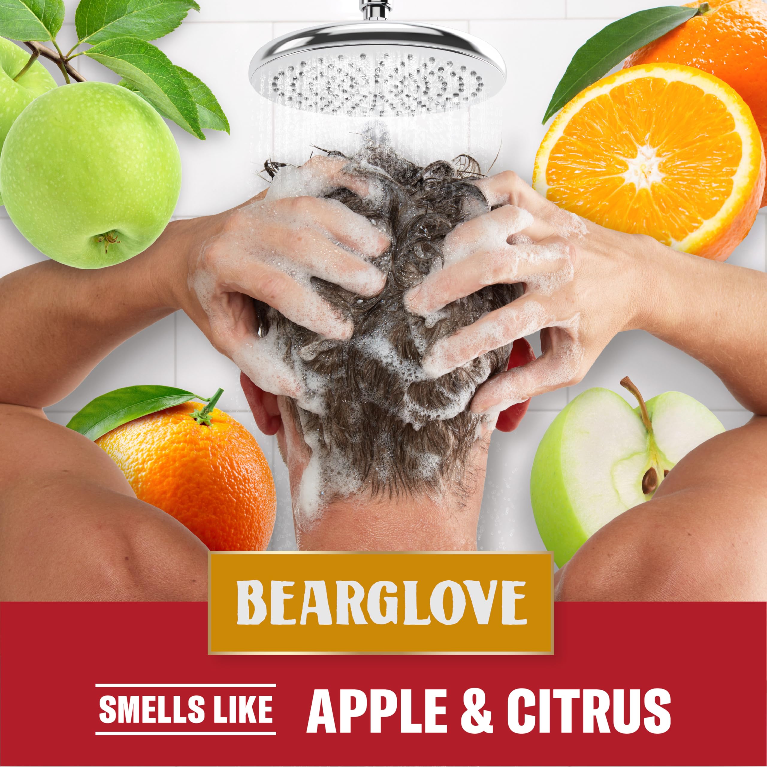 Bearglove scent notes image highlights apple, citrus, greens aroma.