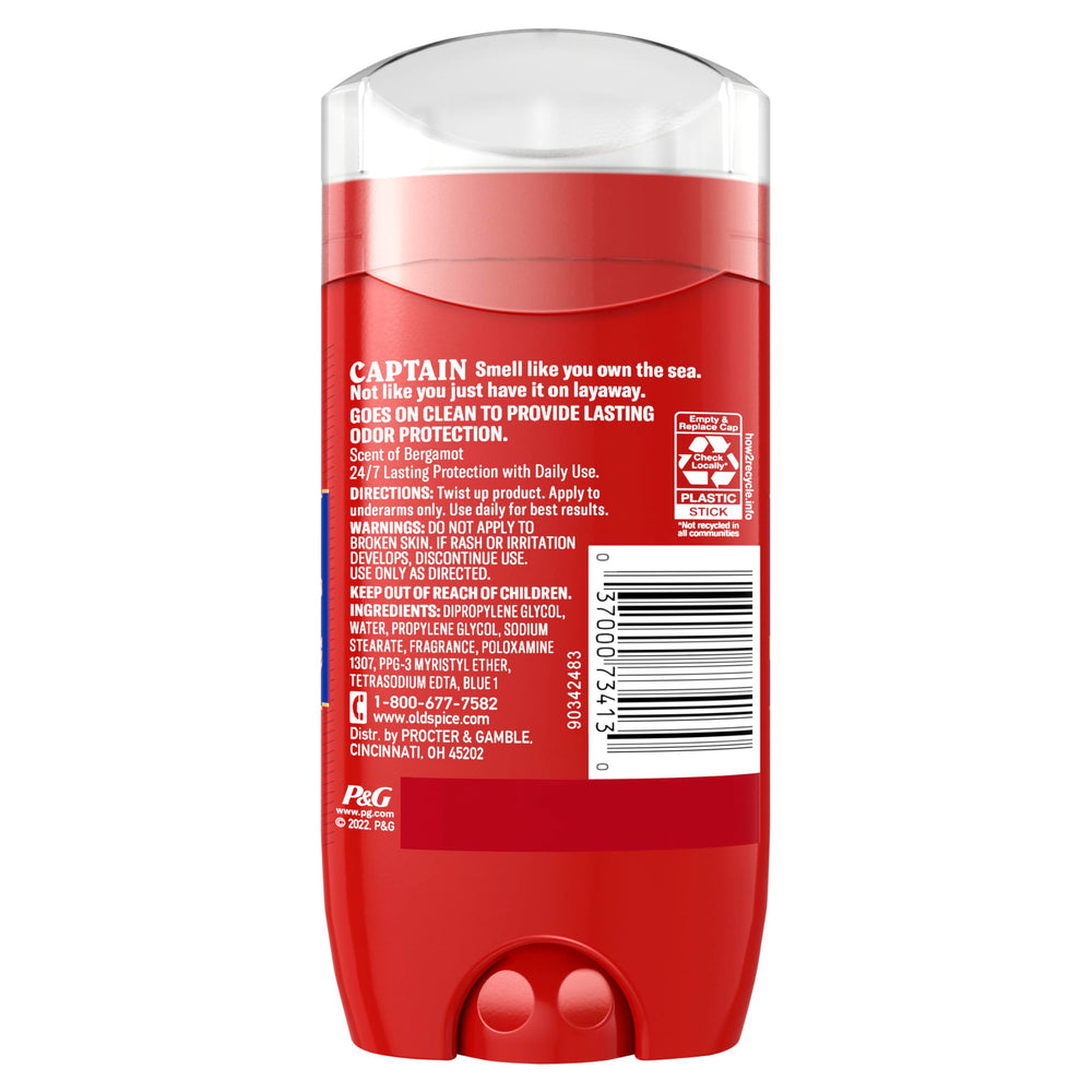 Old Spice Captain bergamot scent visual emphasizes a crisp morning aroma.