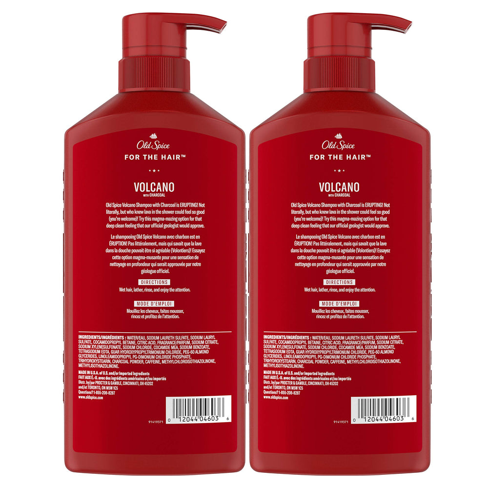 Old Spice Charcoal Shampoo rich lather ready for a thorough wash.