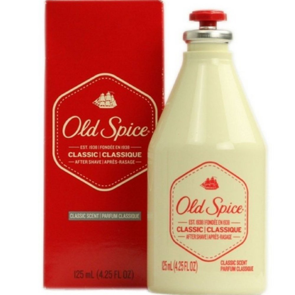 Old Spice Classic After Shave bottle delivering cooling refreshment for daily grooming and fragrance