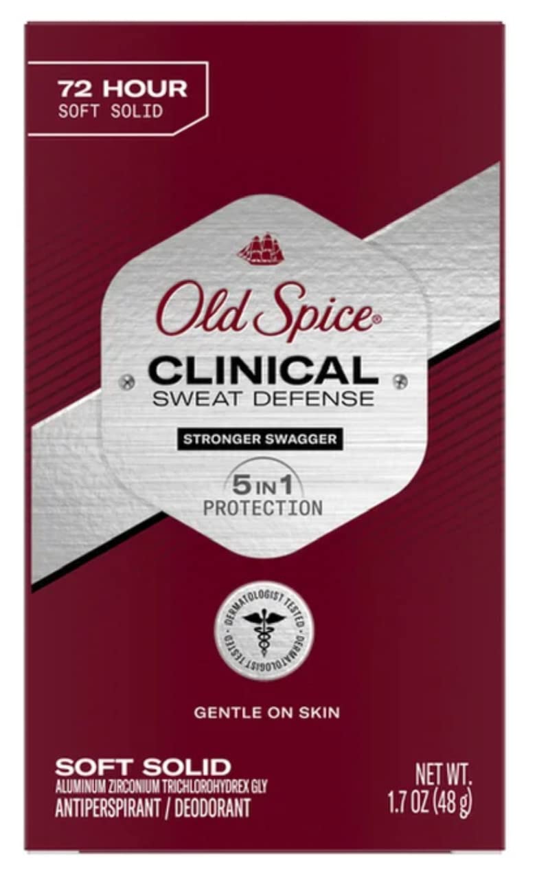 Old Spice Sweat Defense soft solid stick being applied for all-day dryness.