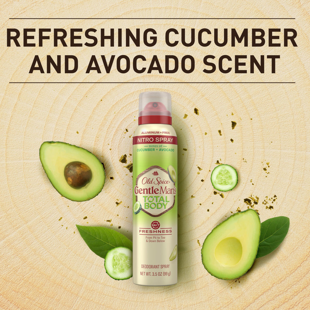 Cucumber avocado scent artwork illustrating a refreshing morning routine by Old Spice.