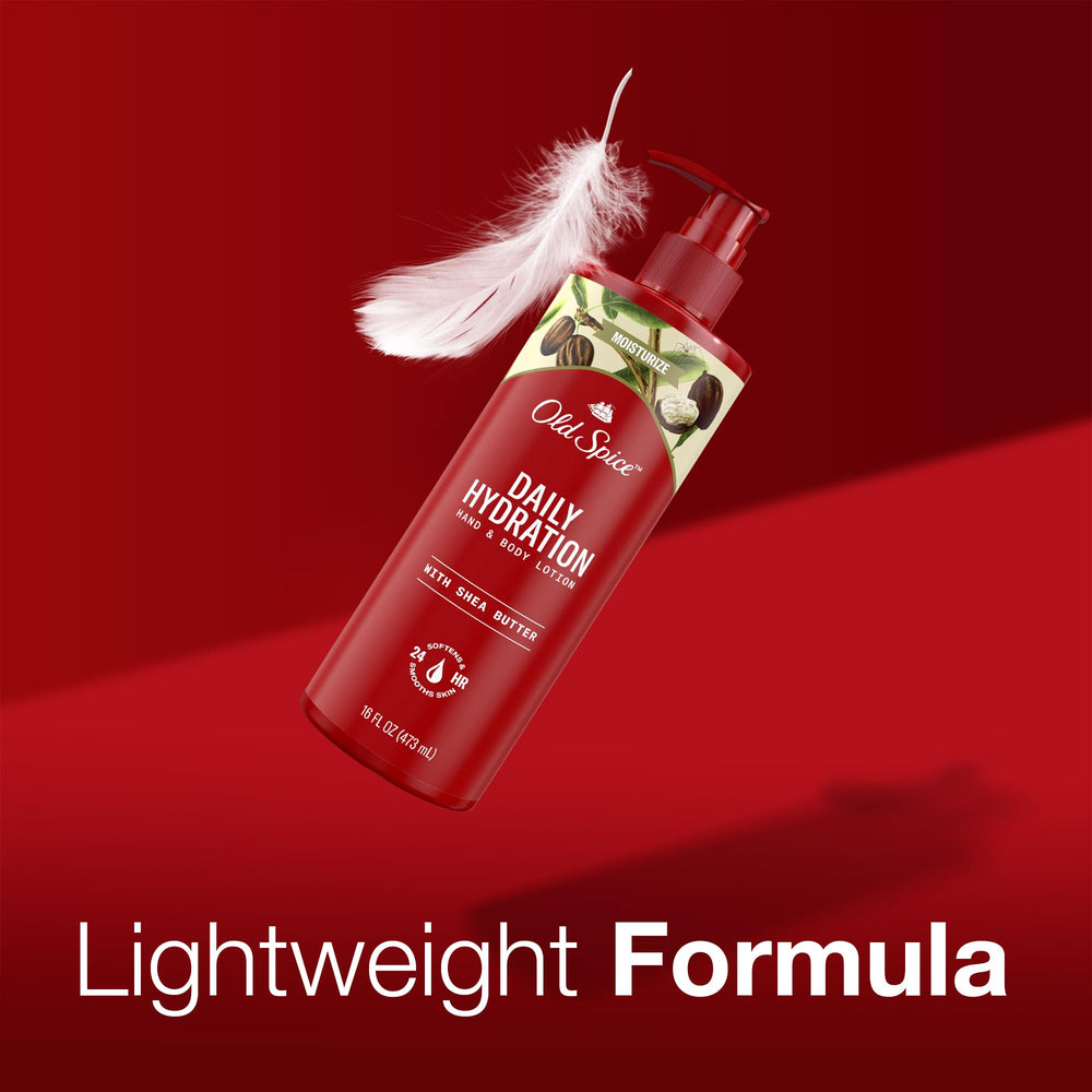 Old Spice lotion close-up showing smooth skin after application