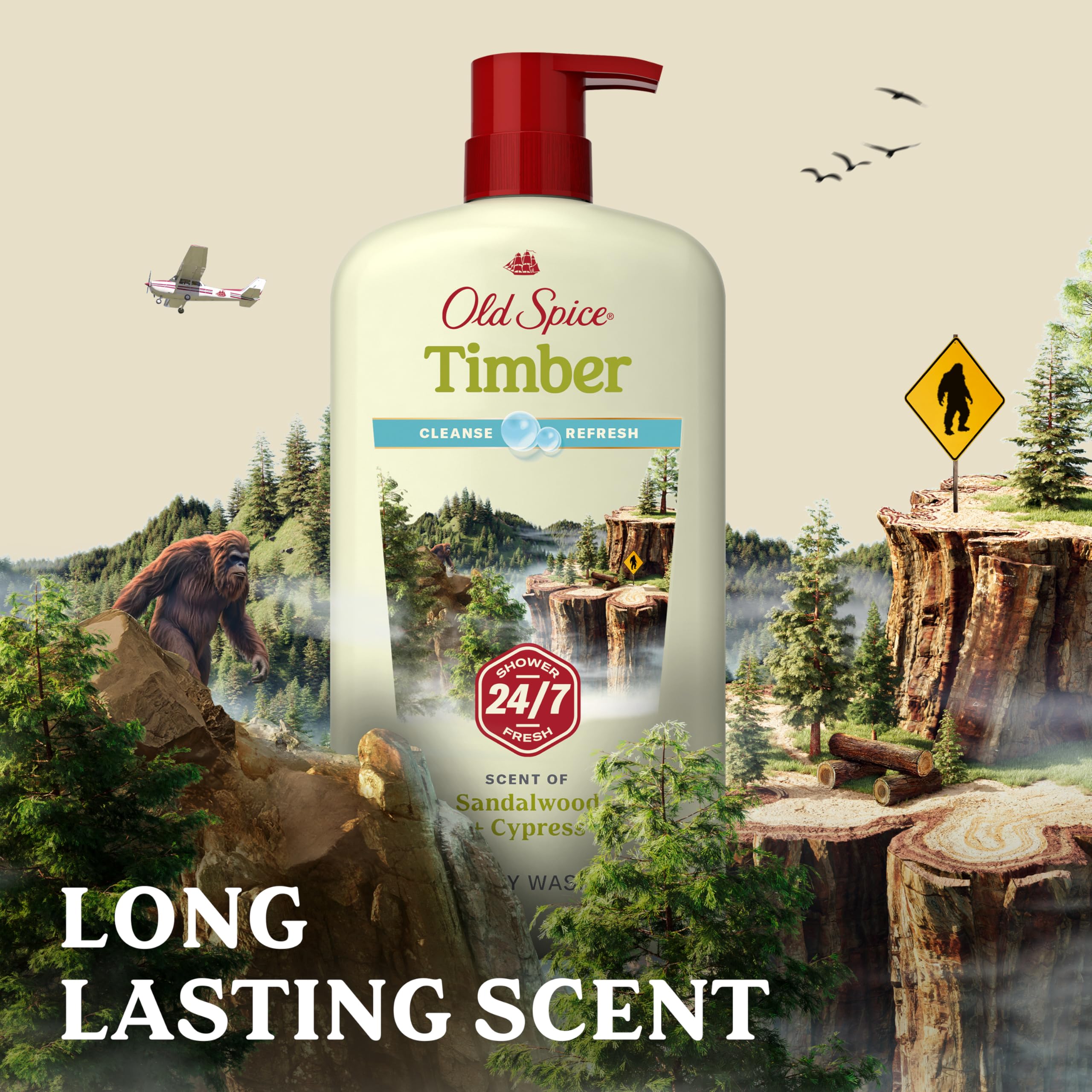 Old Spice daily morning shower with bold scent for energy.