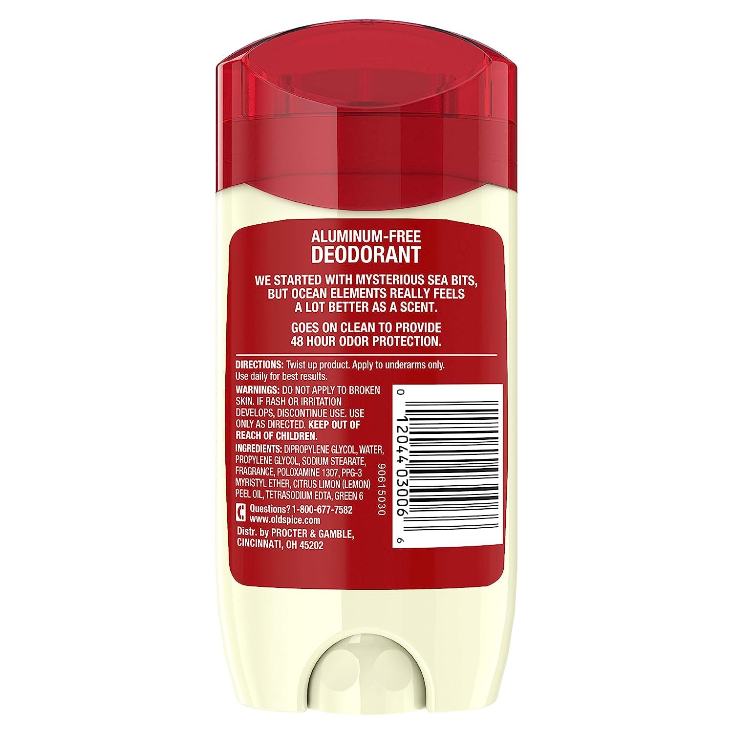 Old Spice Deep Sea deodorant being dispensed for easy, everyday protection.