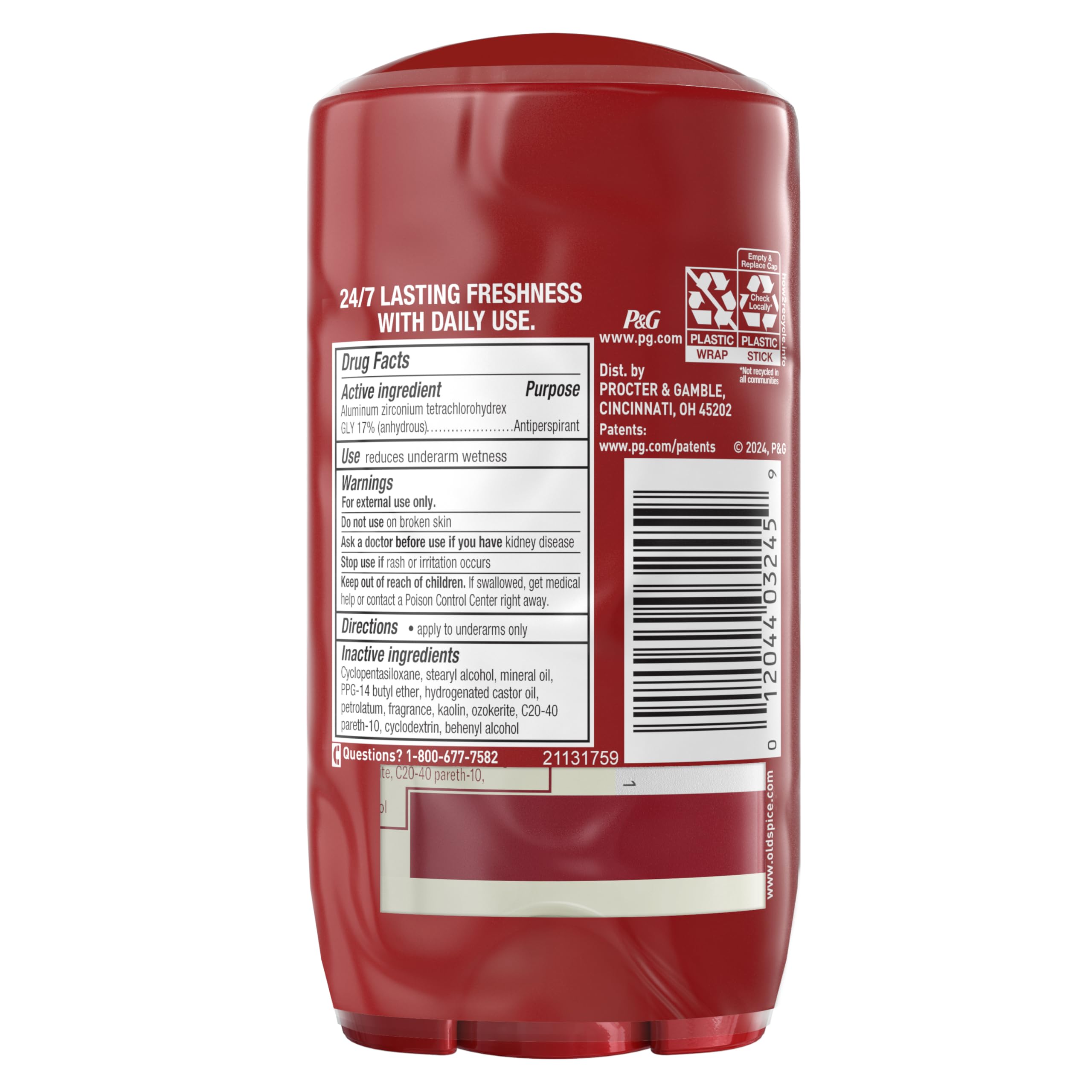 Old Spice Dry Feel in-use image shows simple daily application.