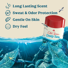 Old Spice Dry Feel packaging front showcasing 24/7 freshness.