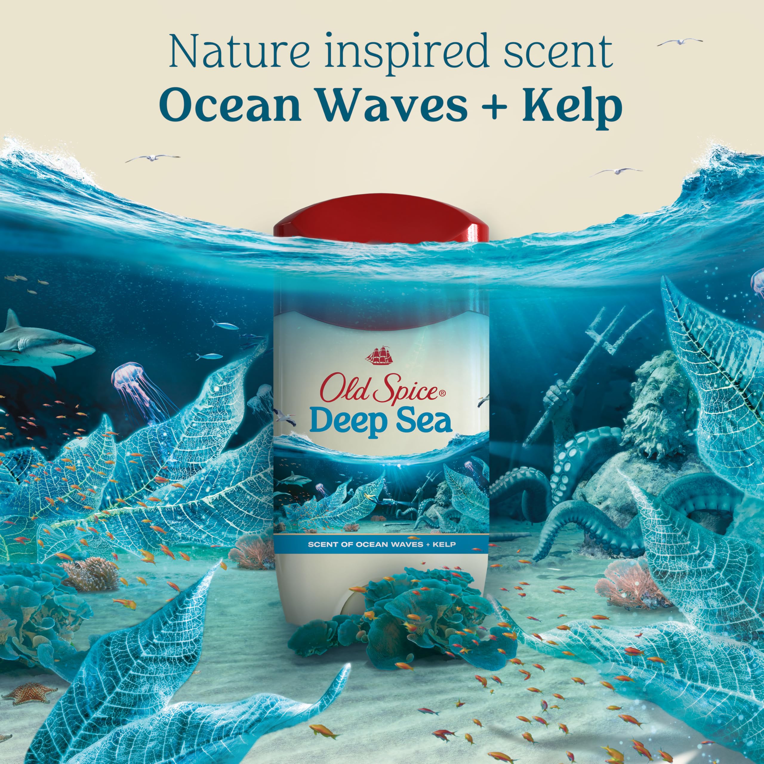 Old Spice Dry Feel two-pack display emphasizes value.