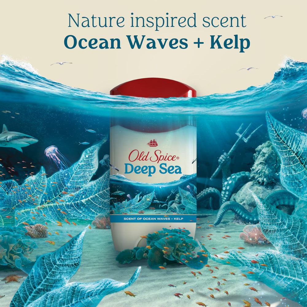 Old Spice Dry Feel two-pack display emphasizes value.