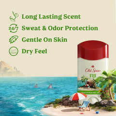 Old Spice Dry Feel pack of 3 box highlights value and 24/7 protection.