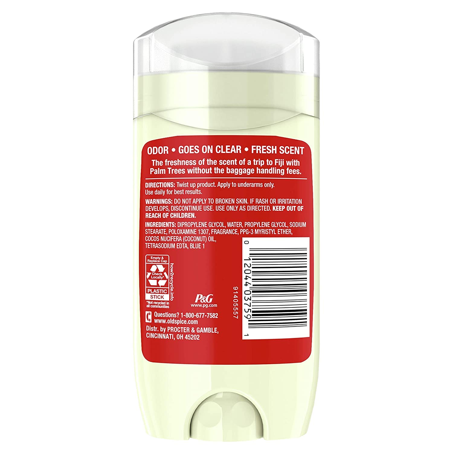 Old Spice Fiji palm tree application demonstrates smooth, quick-drying use.