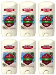 Old Spice Fiji Palm Tree Scent antiperspirant pack of six provides all-day protection.