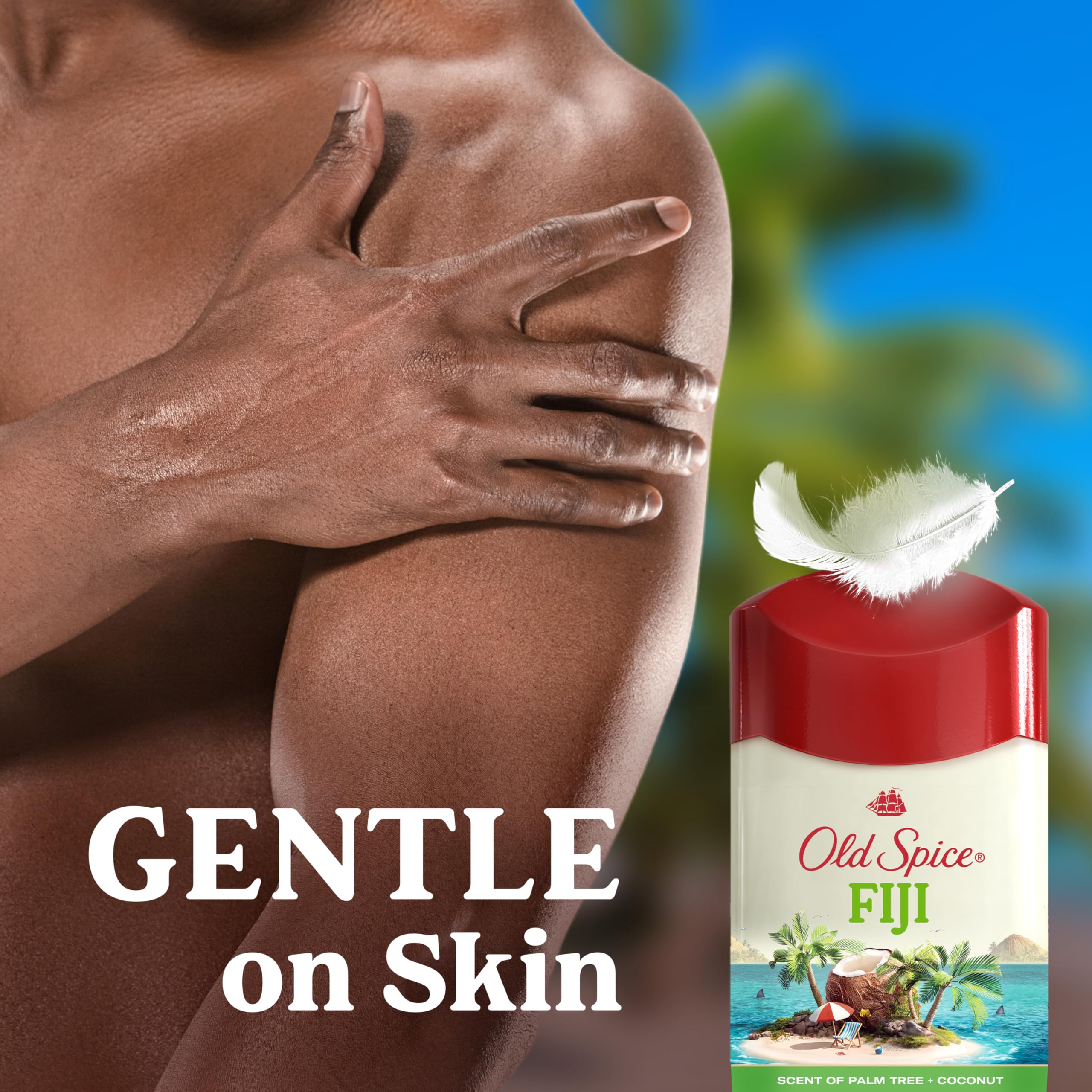 Old Spice Fiji with skin conditioners for gentler wear on underarms.
