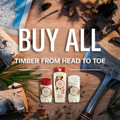 Old Spice Fresher Timber application shot illustrating easy swipe-on use for day-long aroma