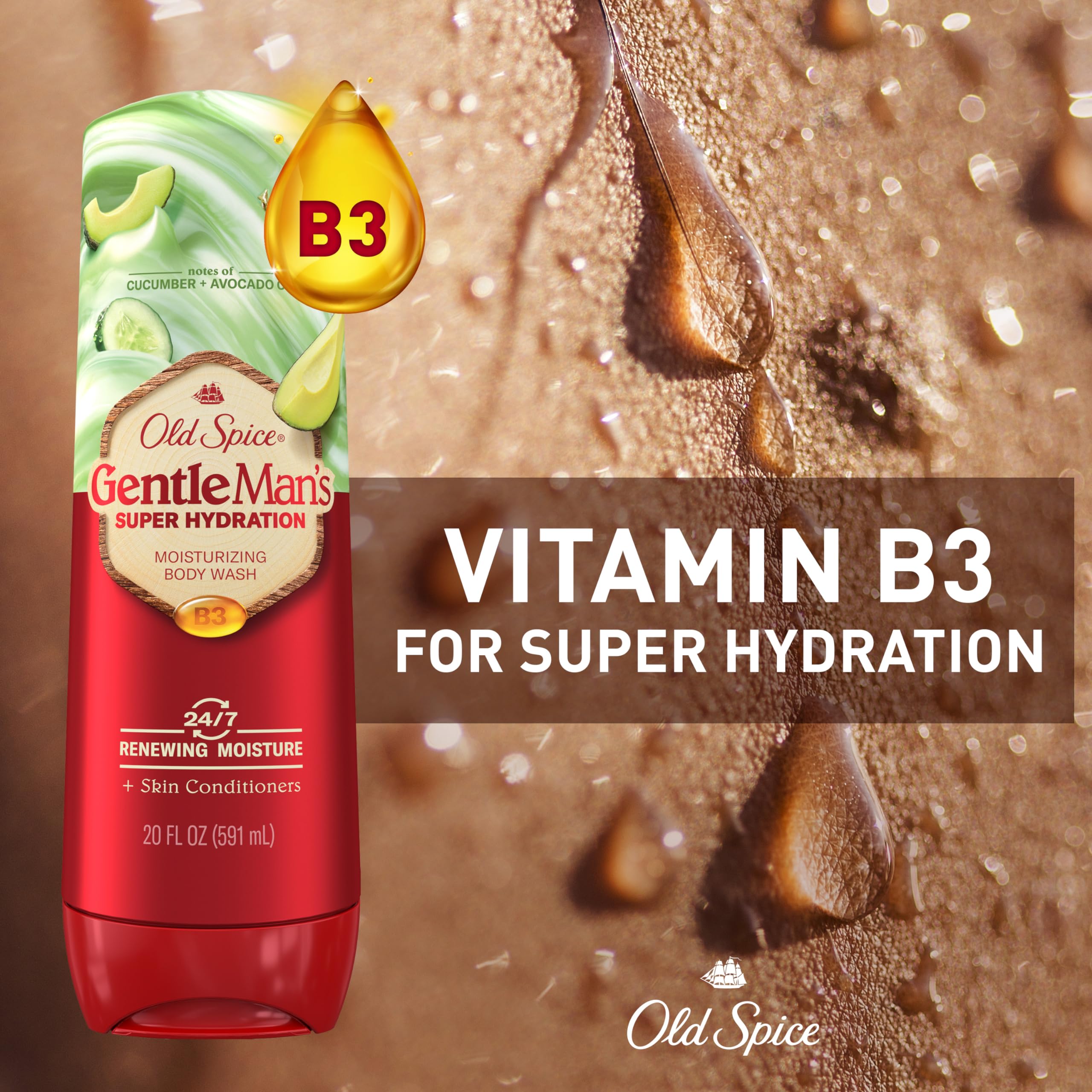 Gentlemans Blend bottle close-up suggesting premium skincare benefits.
