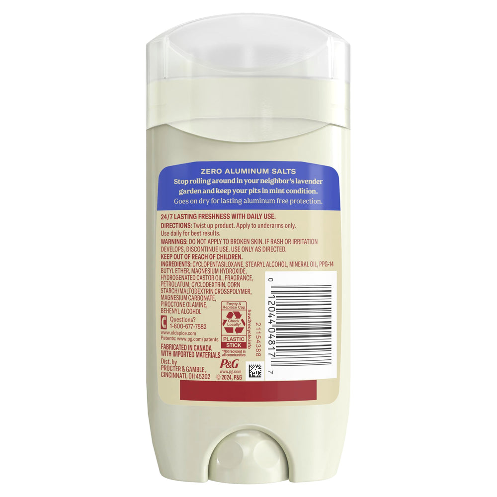 Old Spice Gentleman's Lavender Mint 3oz packaging for travel-friendly deodorant.