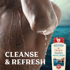 Old Spice Harbor Breeze dispensing scene suggests quick, convenient daily use.