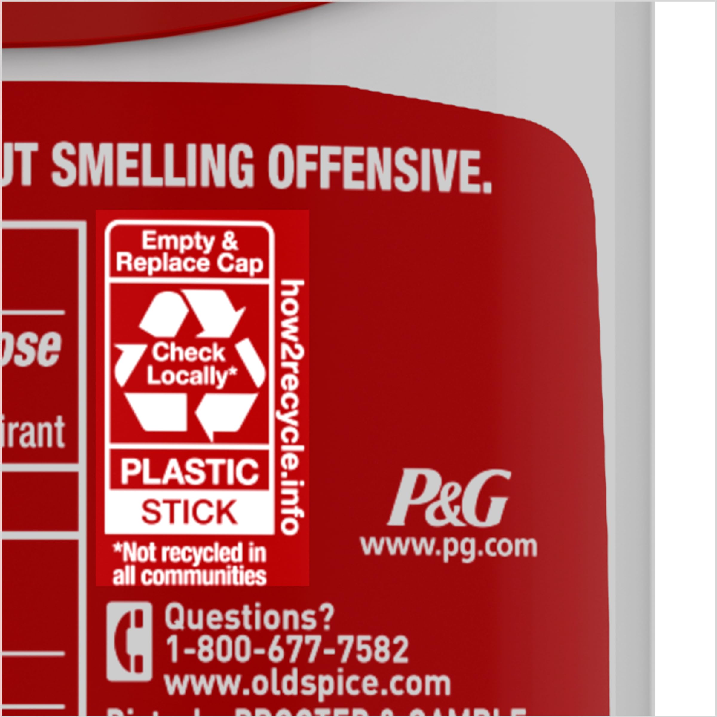 Old Spice High Endurance Original cap-off view for easy underarm application.