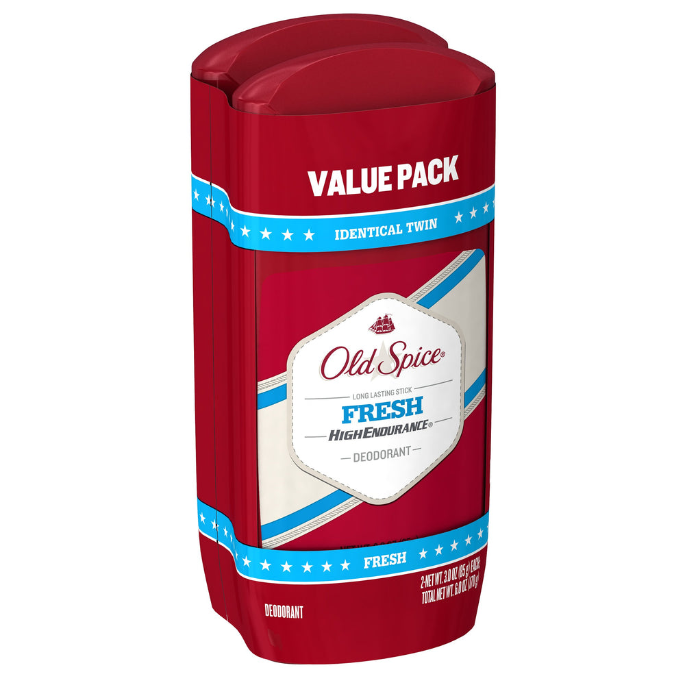 Front of Old Spice High Endurance packaging with Fresh scent.