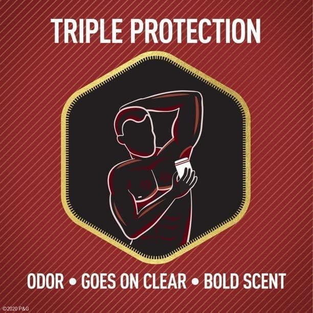 Close-up of label highlighting Pure Sport scent for men