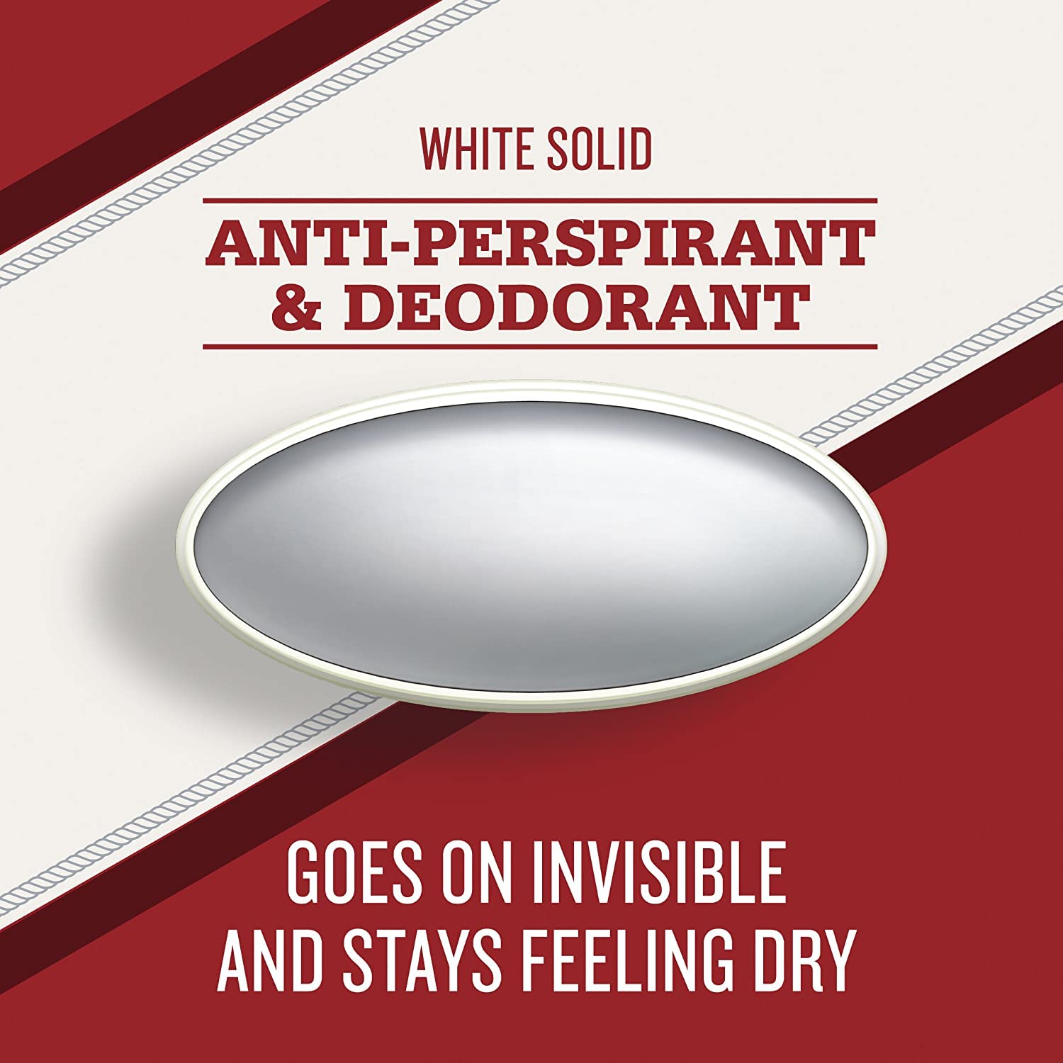 Old Spice High Endurance invisible solid bar close-up demonstrates clear application.