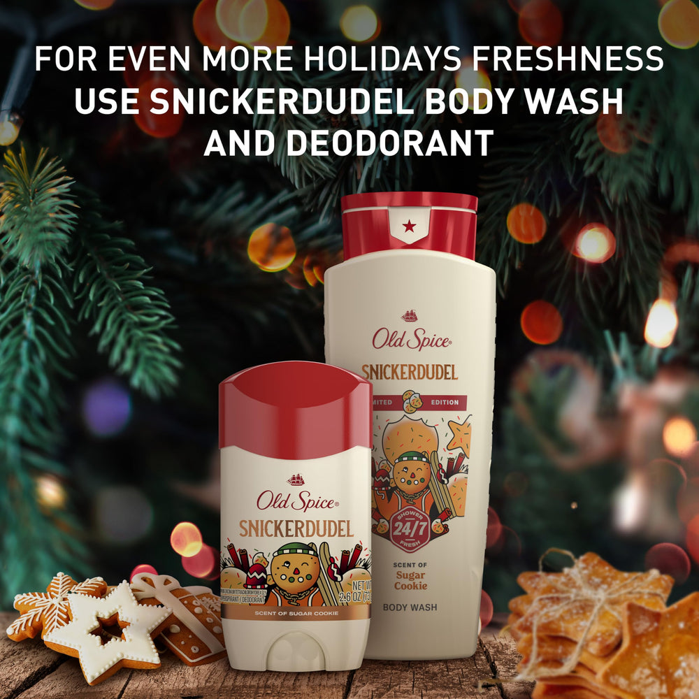 Old Spice Holidudes Holiday gift packaging on shelf.