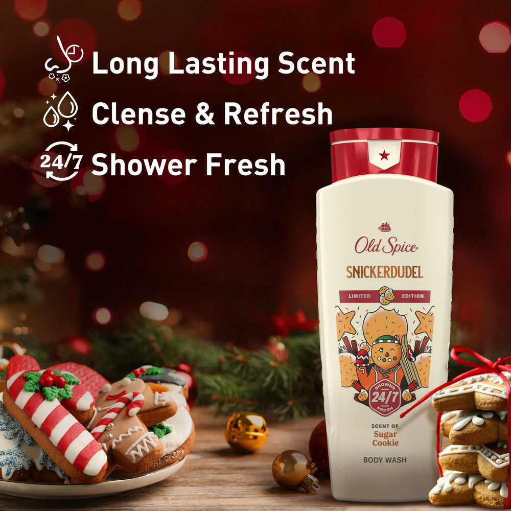 Old Spice Holidudes LumberSnack bottle showcasing rugged, autumnal notes.