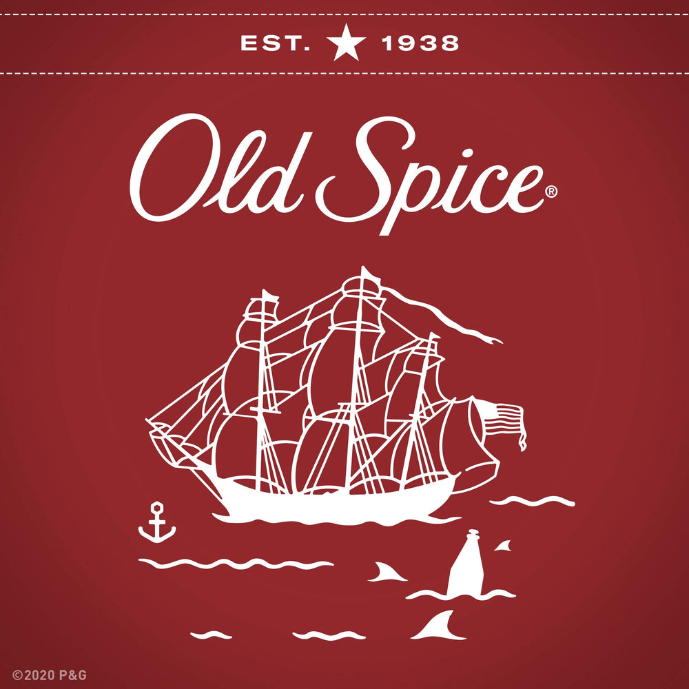Old Spice Krakengard label close-up showcasing signature masculine fragrance.