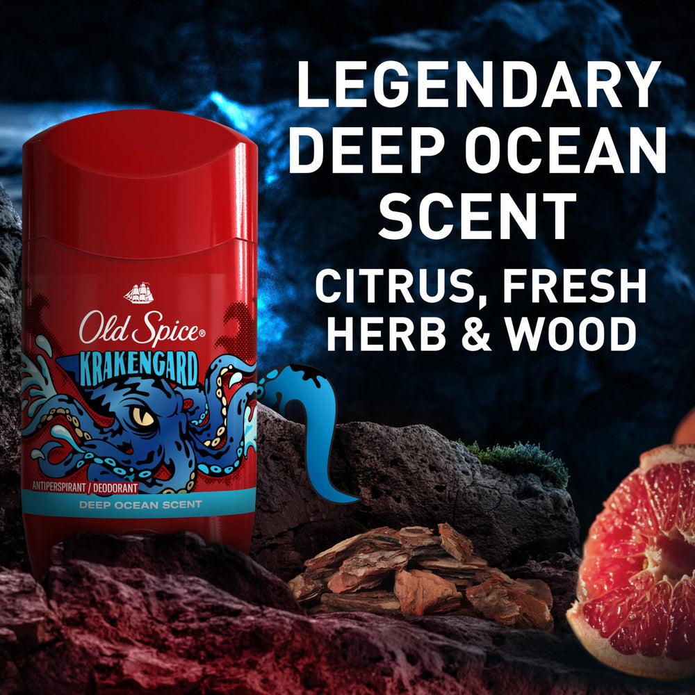 Old Spice Krakengard underarm freshness visual for daily use.