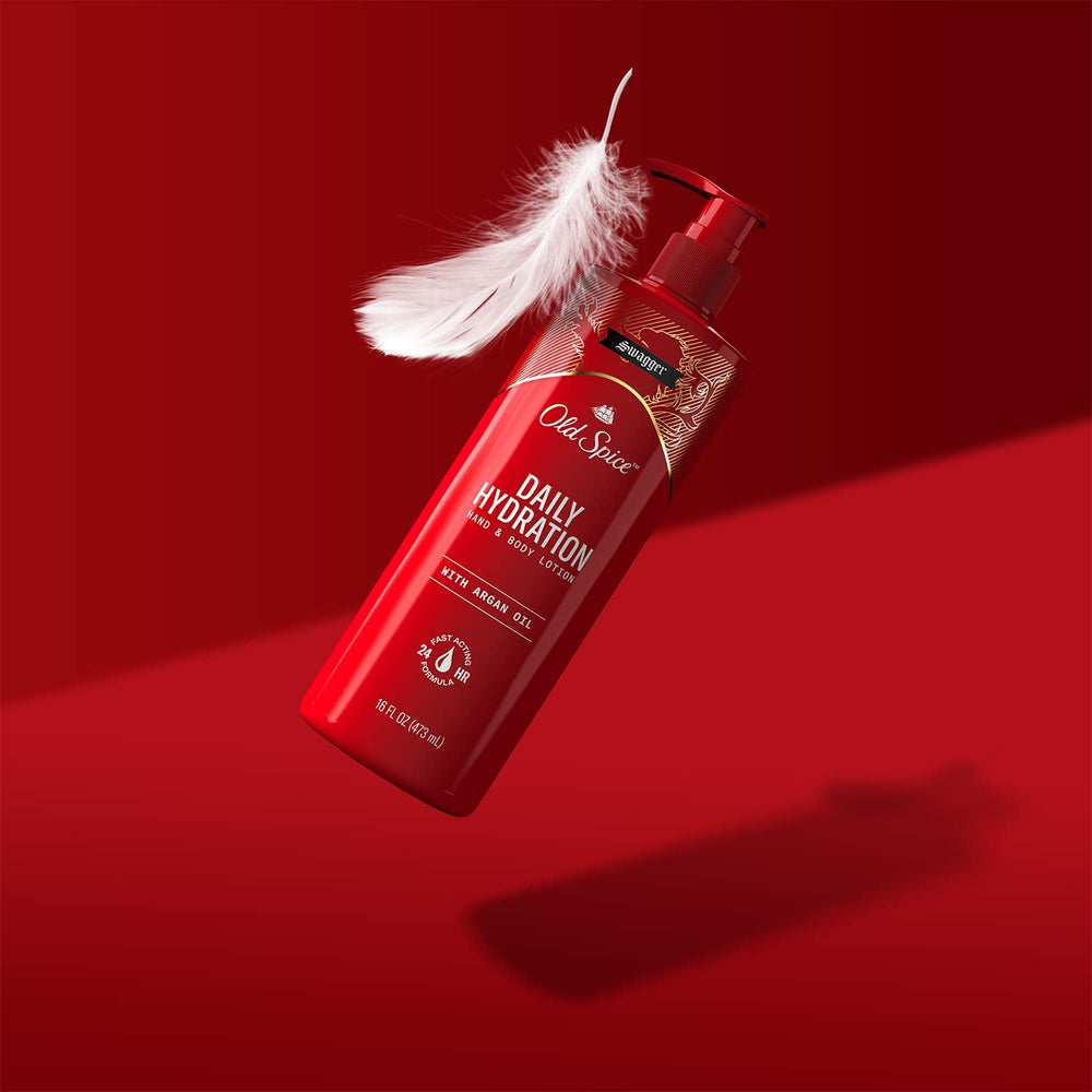 Old Spice lightweight formula lotion for comfortable non greasy absorption