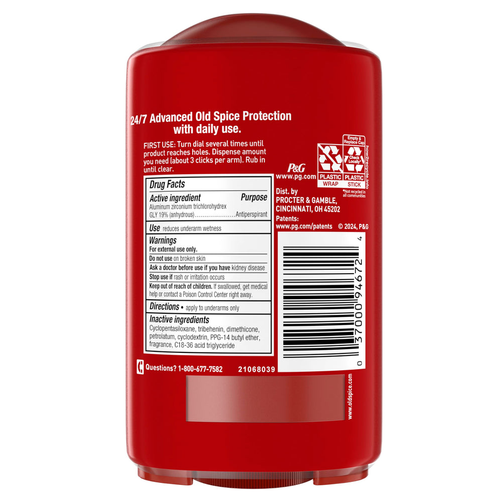 Old Spice men's grooming display image encouraging regular use.