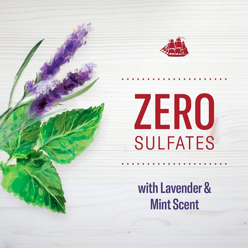 Old Spice Lavender Mint shampoo lather close-up highlighting easy distribution and gentle wash.