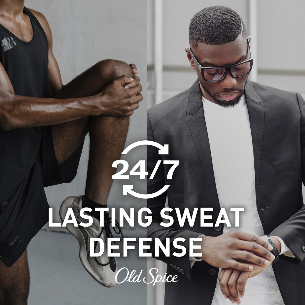 Old Spice motion-activated fragrance technology image suggests fast freshness without residue.