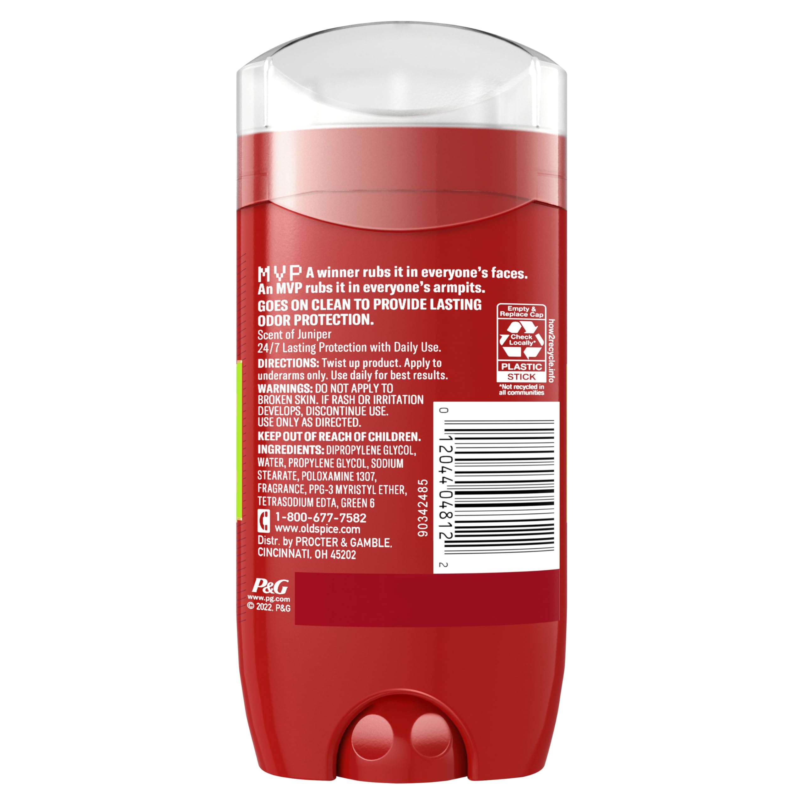 Old Spice MVP 3oz deodorant compact, travel-friendly packaging.