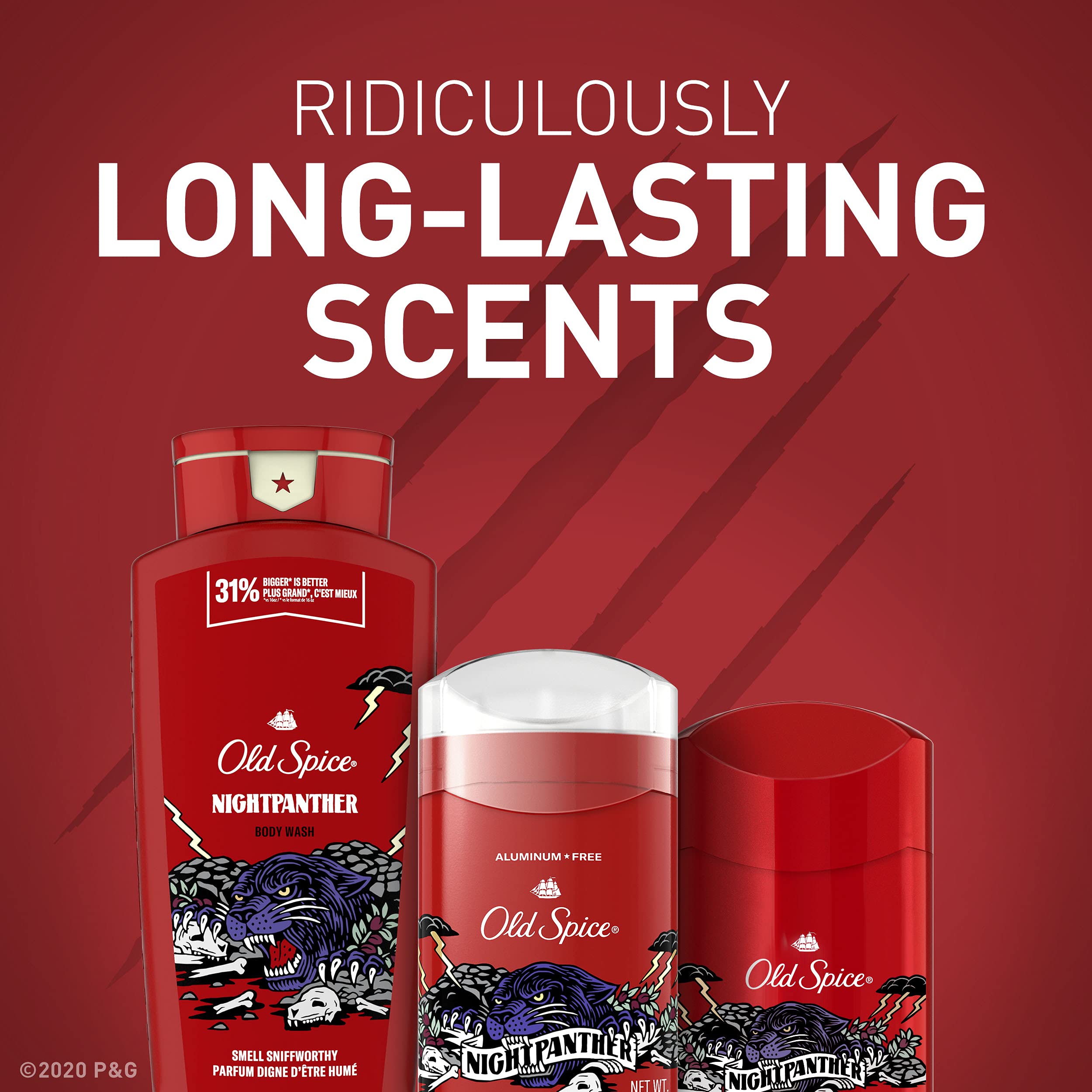 Old Spice NightPanther invisible solid close-up dry and residue-free underarms