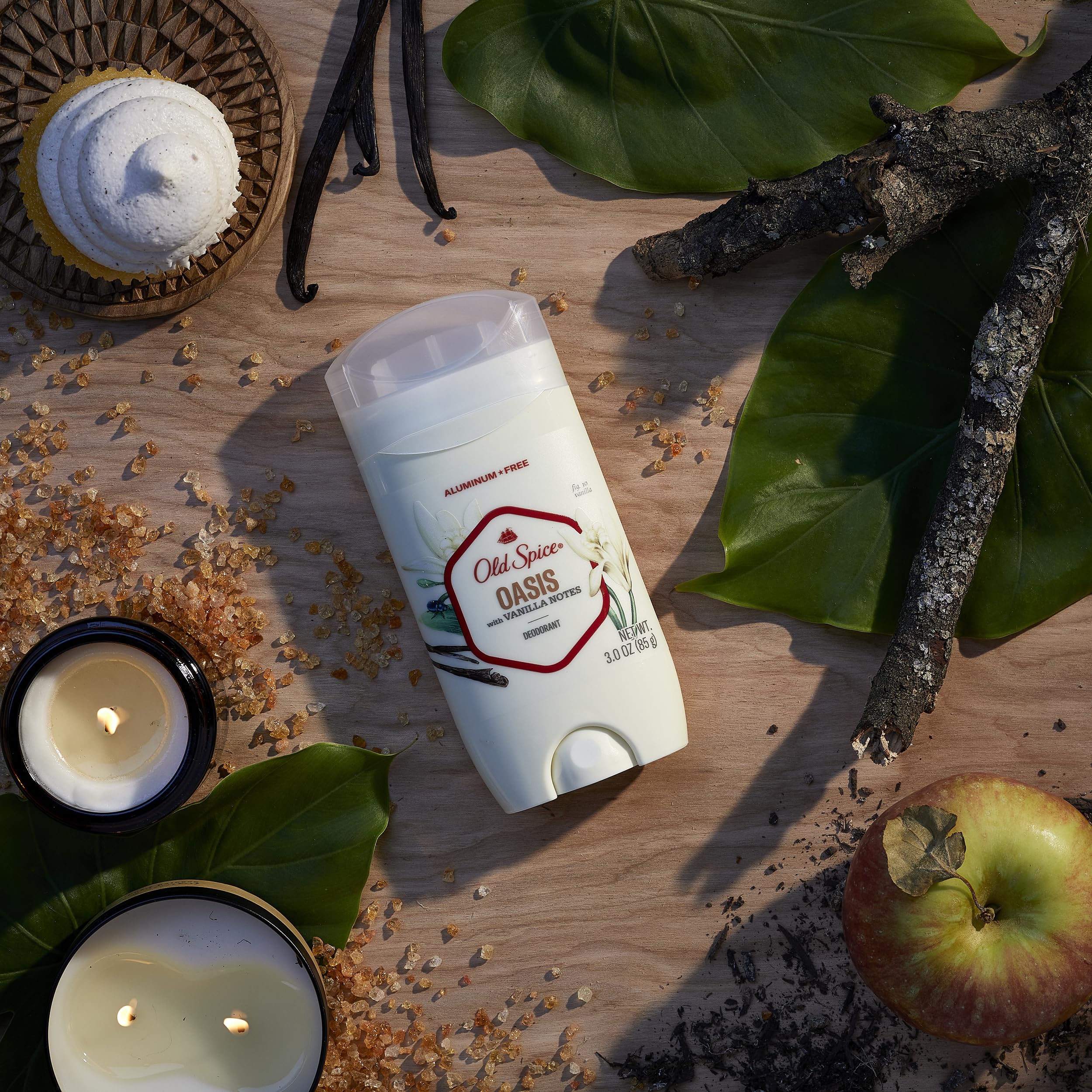 Application swipe shows clear, residue-free deodorant on skin.