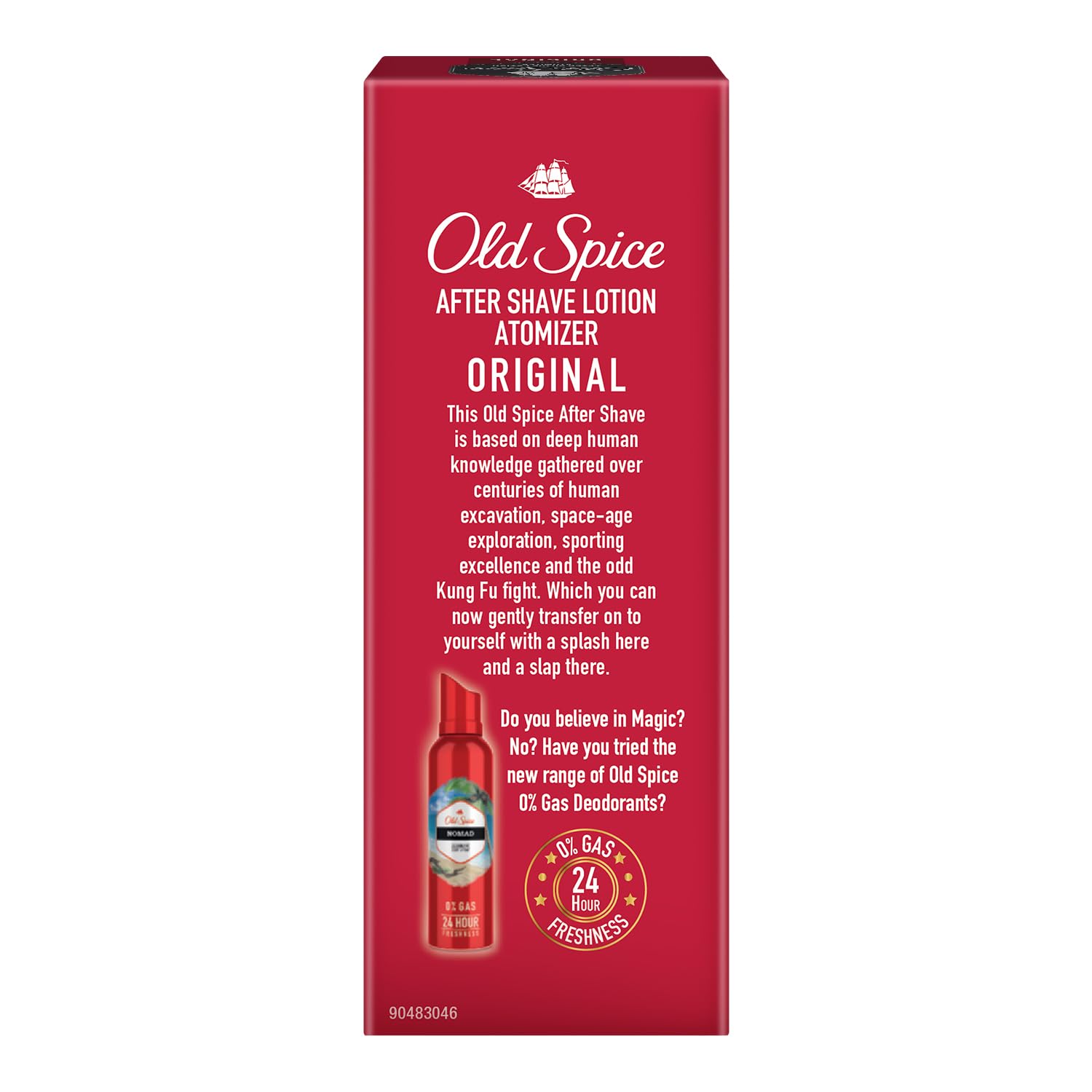 Old Spice Original on bathroom shelf evoking classic scent mood.