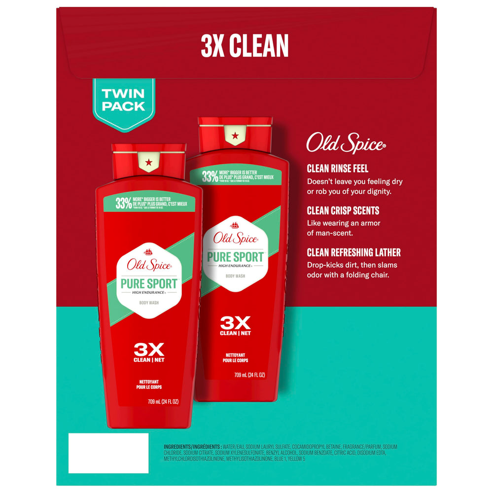 Old Spice pack-of-2 front display shows value for buyers.