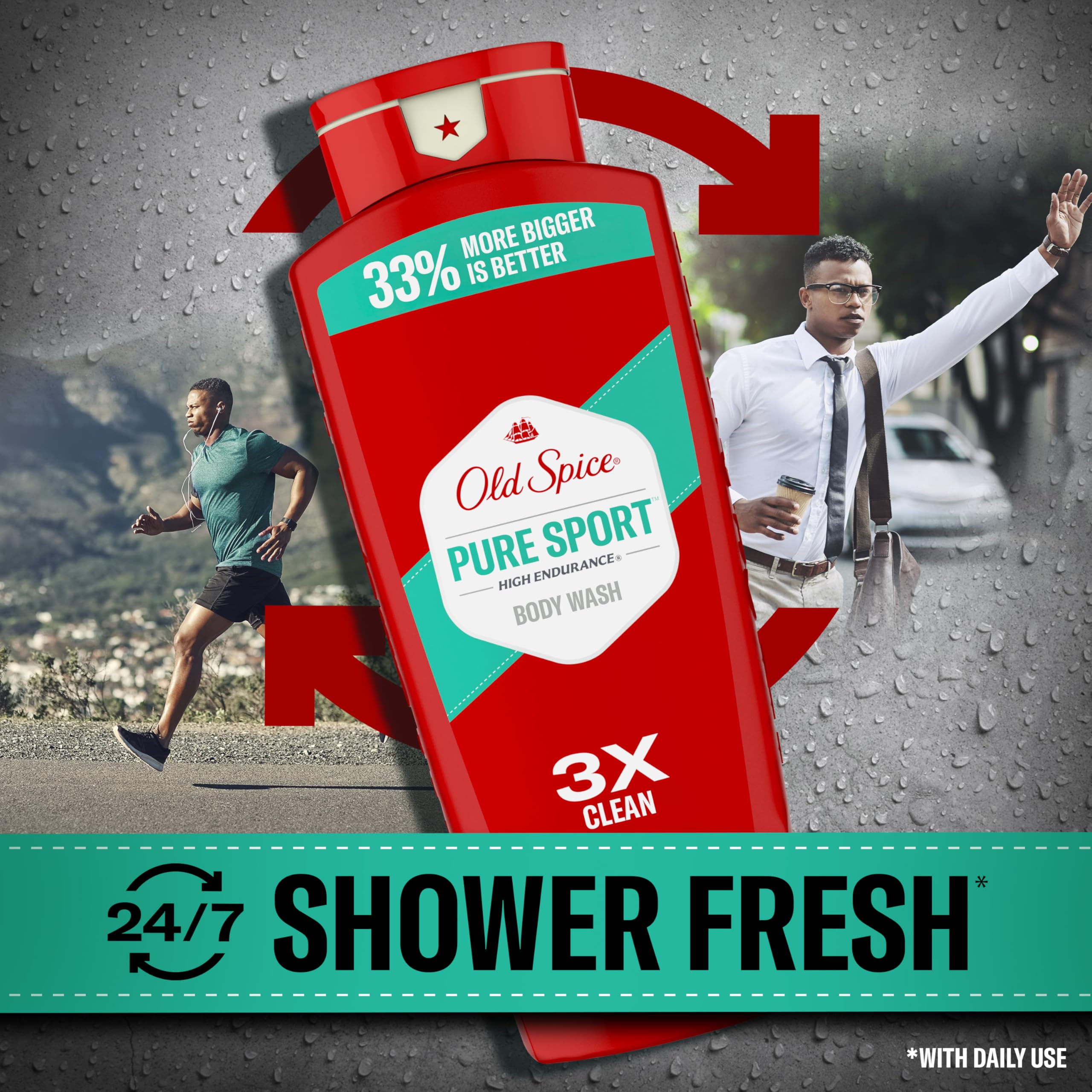 Old Spice Pure Sport lemon-lime scent image highlighting crisp freshness.