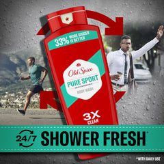 Old Spice Pure Sport lemon-lime scent image highlighting crisp freshness.
