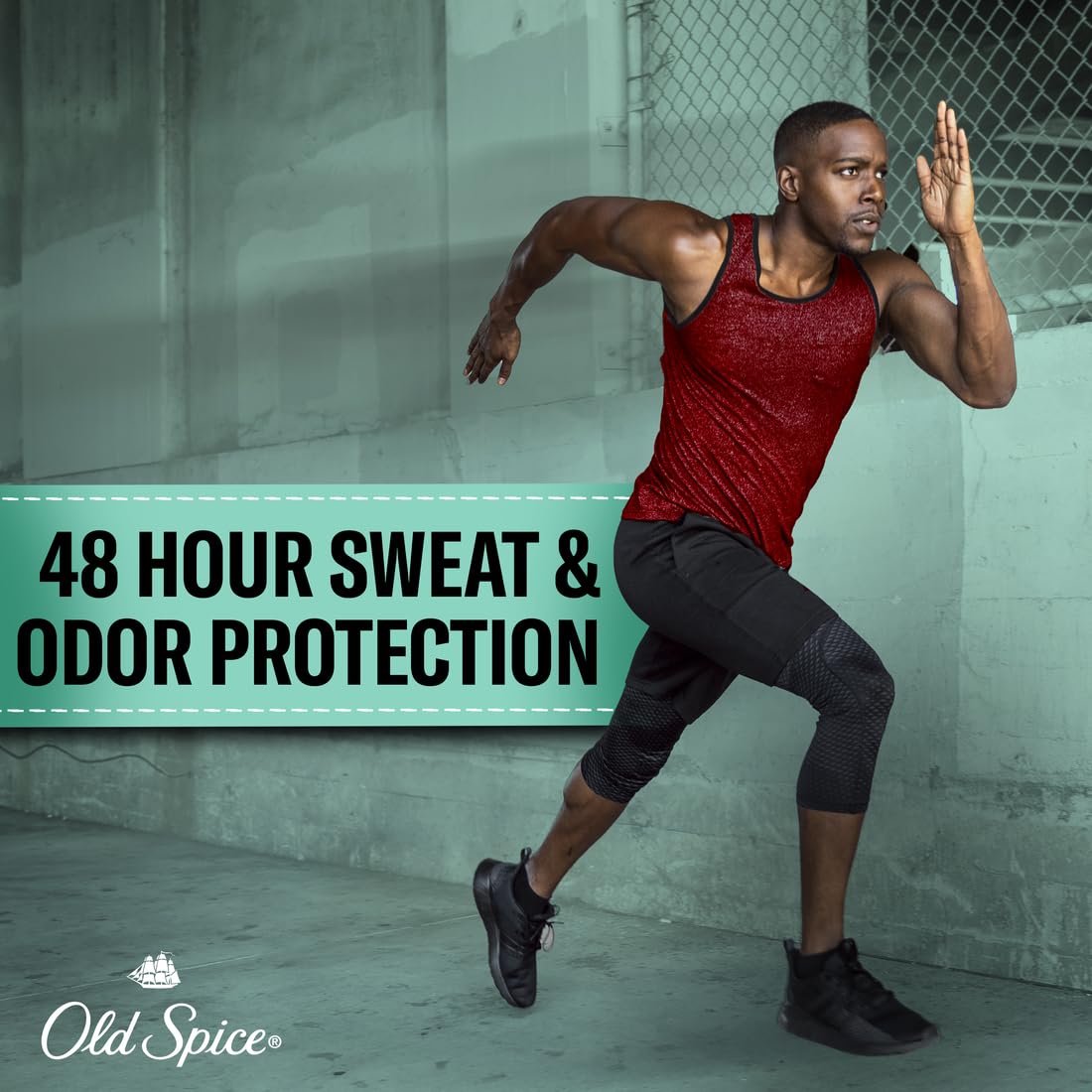 Old Spice Pure Sport Soft Solid bottle cap detail highlighting secure seal.