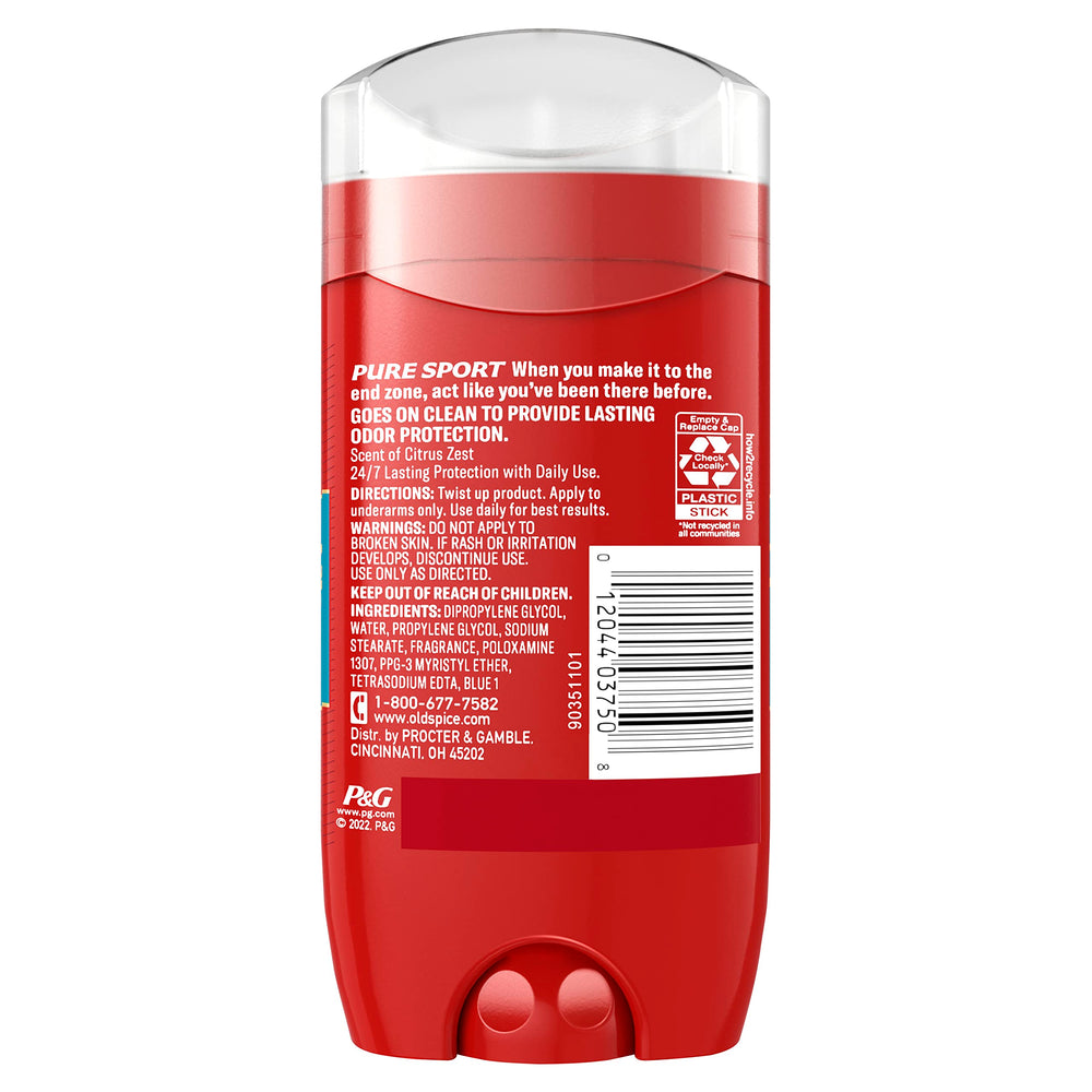 Old Spice Pure Sport travel pack on the go for freshness
