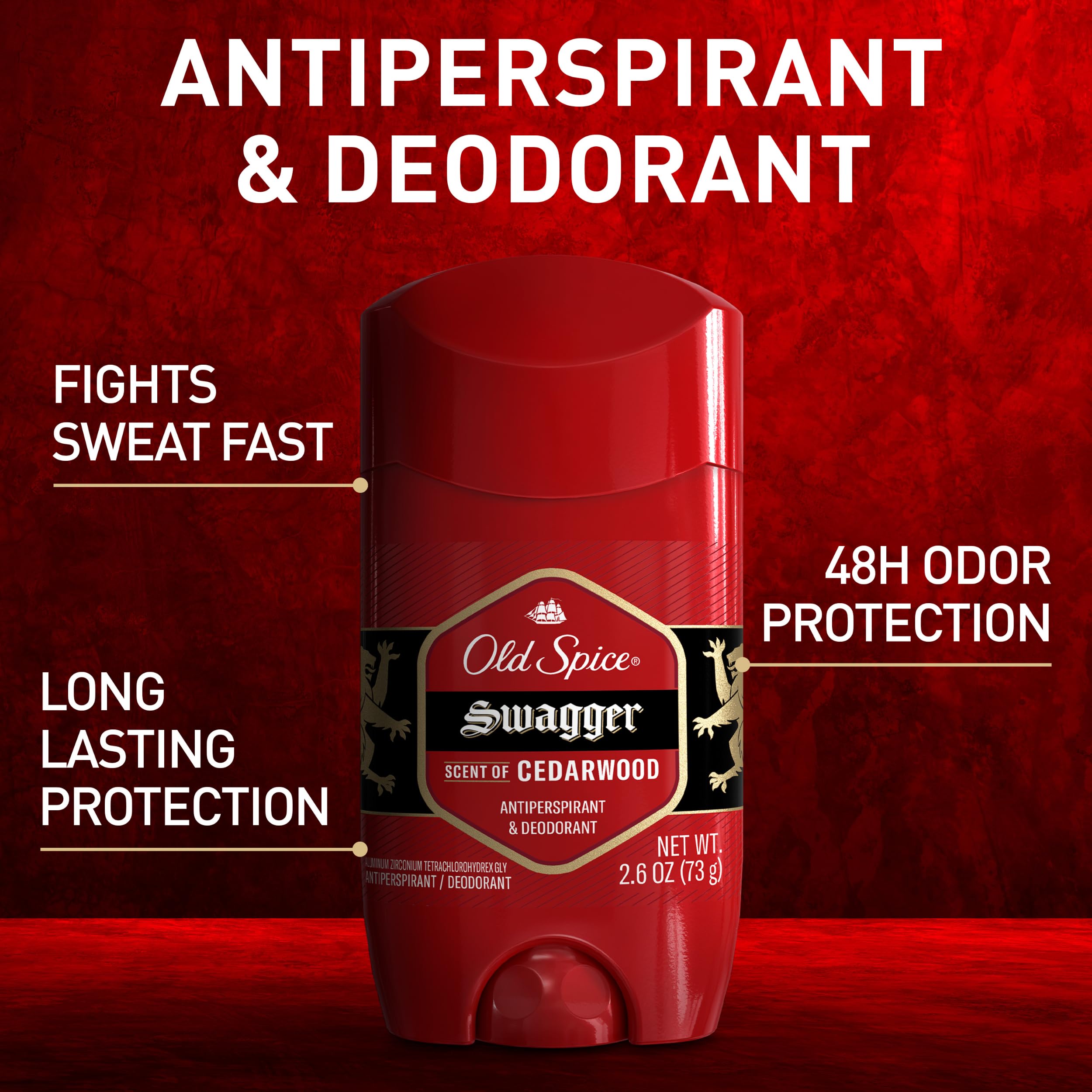Cap close-up on Old Spice Swagger for easy daily application.