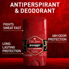 Cap close-up on Old Spice Swagger for easy daily application.